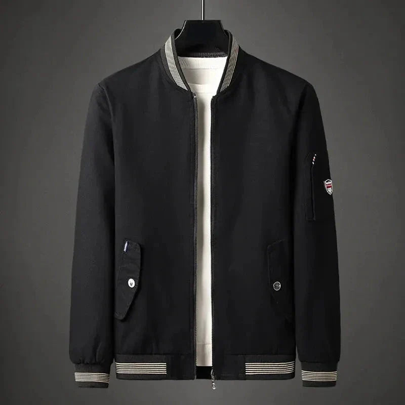 Veste Bomber Homme Marc Par Amawinc Coupe Ajustée Poignets Et Ourlet Côtes Polyvalente Style Quotidien