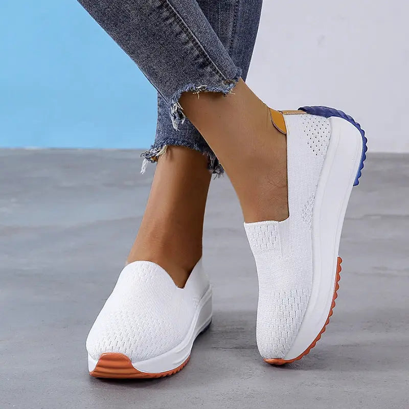 Chaussures Slip-On Légères Pour Femmes Amawinc Avec Maille Respirante Confort Toute La Journée