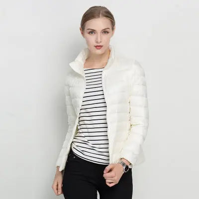 Doudoune Légère Amawinc Pour Femme Style Urbain Confort Supérieur Automne Hiver Idéale Rembourrage Duvet