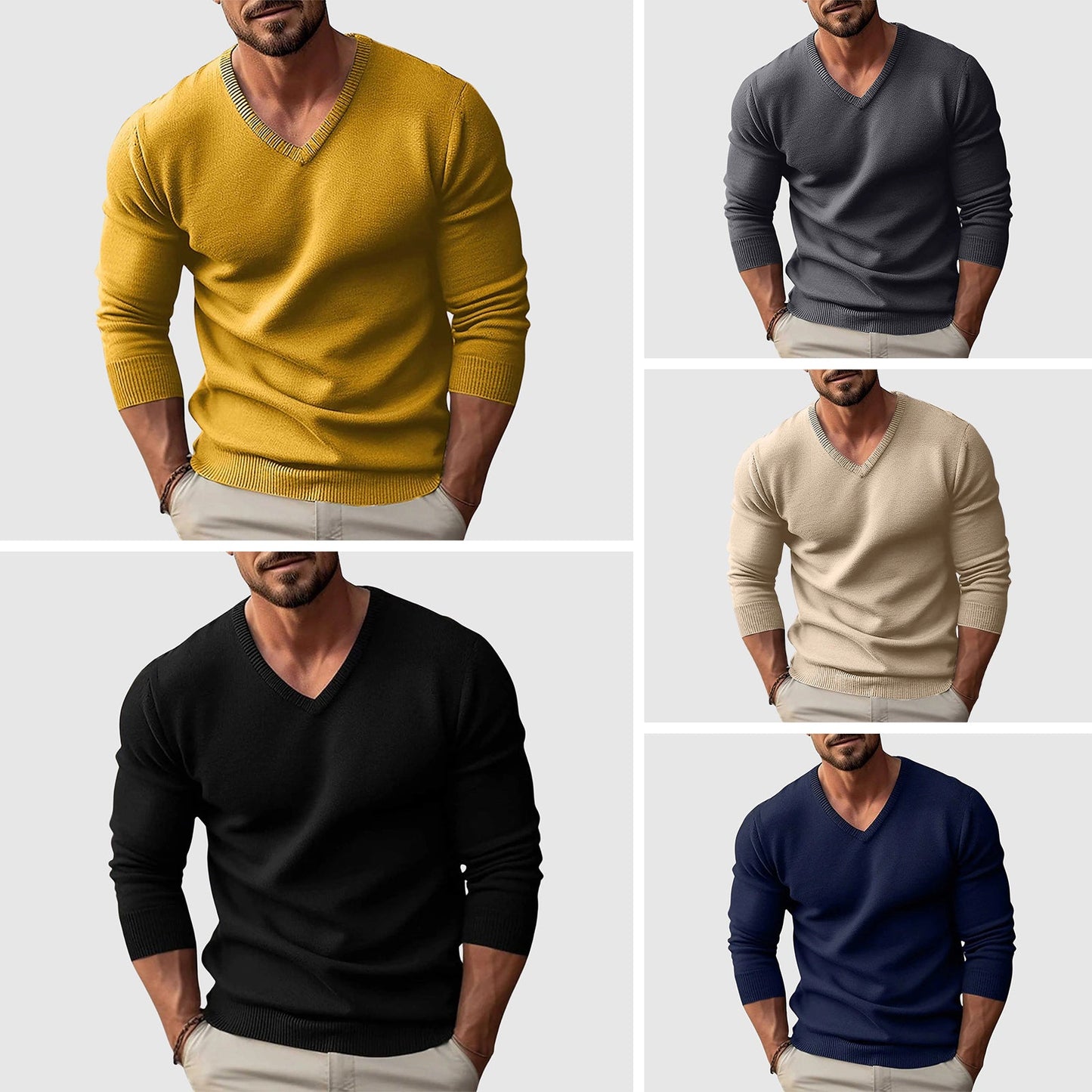 Pull Lorenzo Vitali Nordic Crest En Maille Fine À Encolure V Coupe Slim Et Confortable