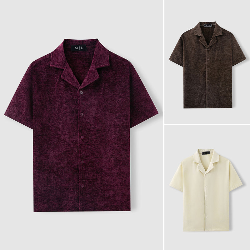 Lorenzo Vitali Chemise Velours Chenille Rétro Vintage Chic Unisexe Confort Supérieur Pour Tous Styles