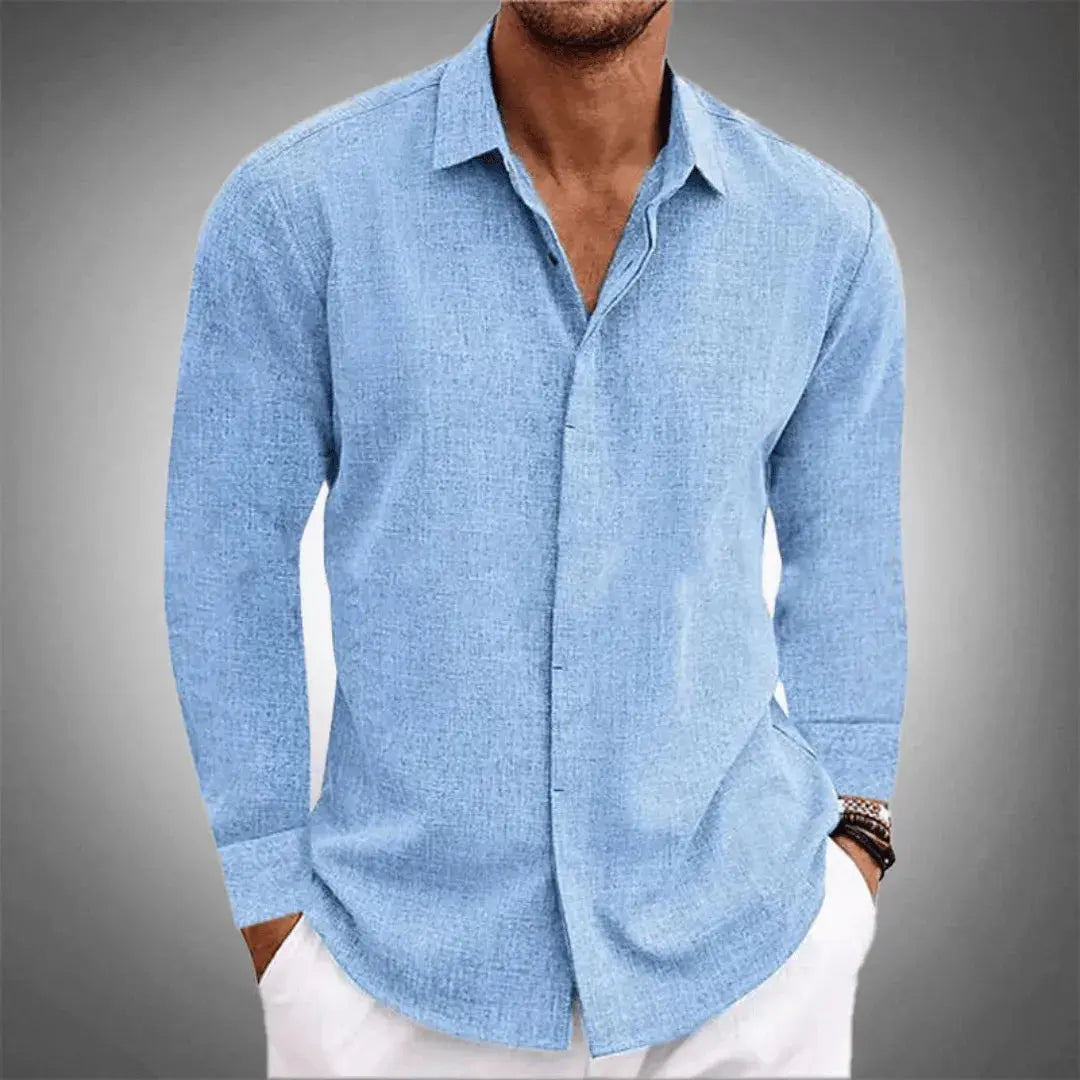 Chemise En Lin Signature Luca Romano Pour Homme Légère Respirante Confort Sans Effort Style Intemporel