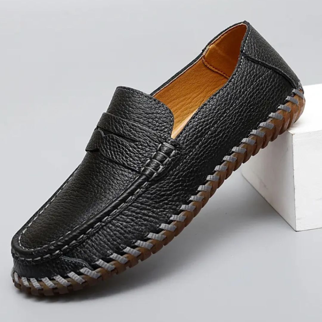 Mocassins Waylynn Lucien Luxe Pour Homme En Cuir Slip On Léger Respirant Habillage Quotidien