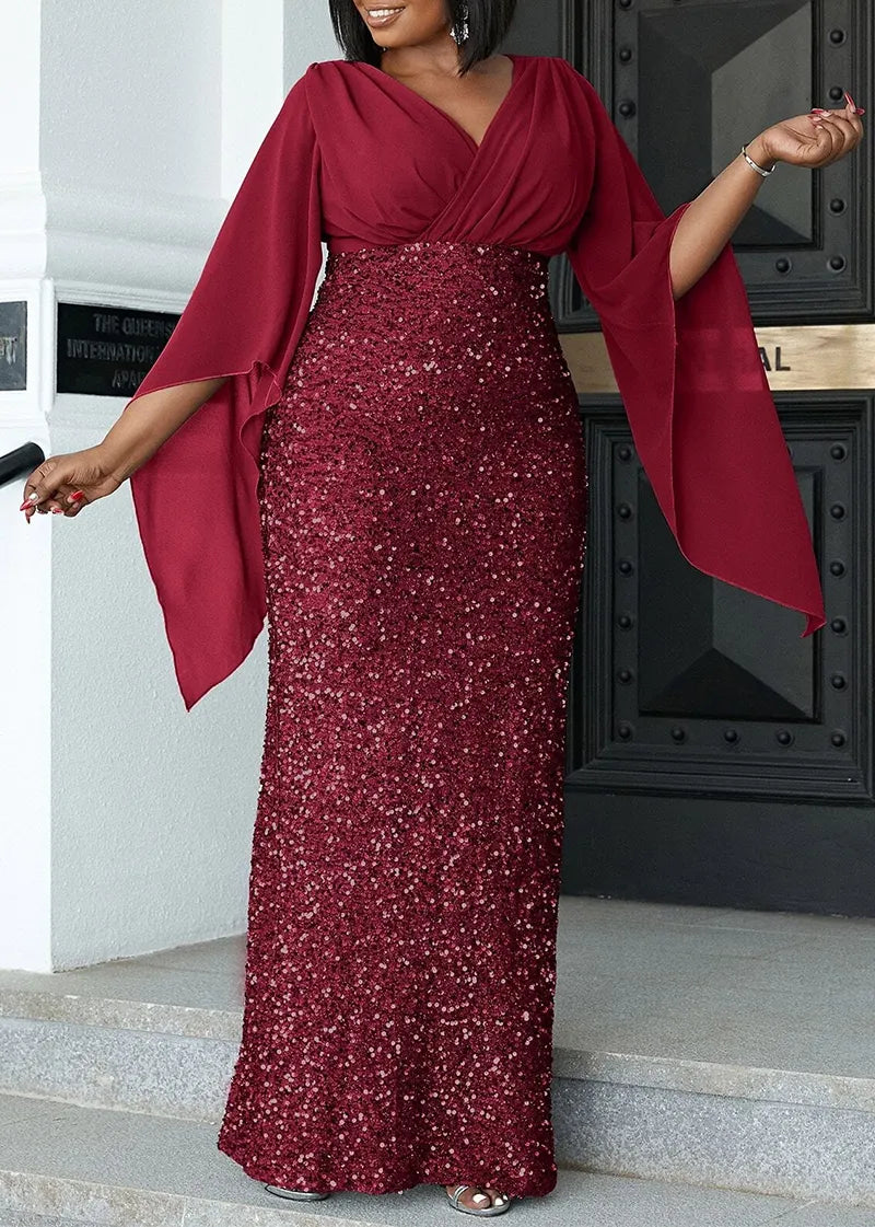 Elegantes, übergrößen Midikleid Lyra