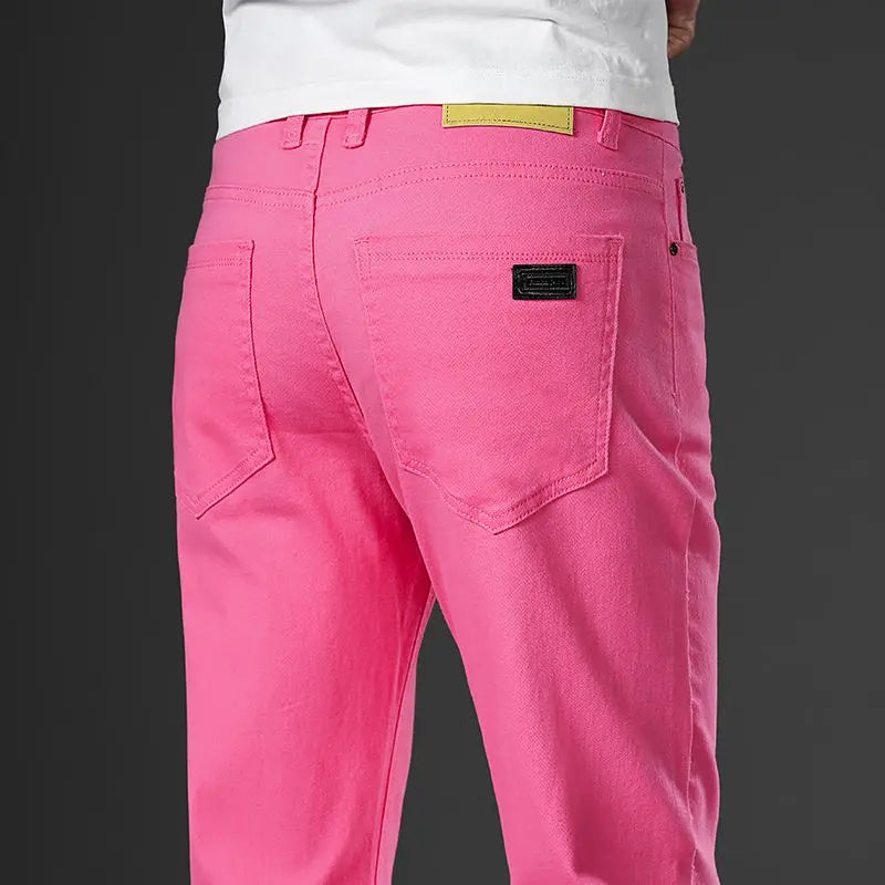 Amawinc Pantalon Homme Coupe Fuselée en Coton Mélangé Avec Cinq Poches Allure Nordisk Flair Tailorisée