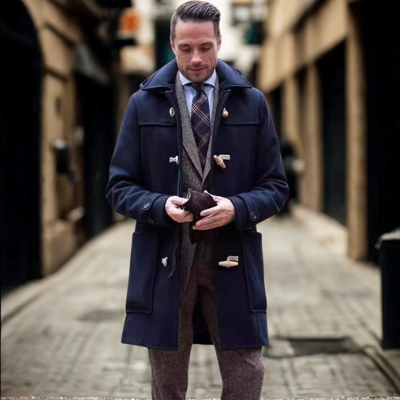 Manteau Trench En Laine Mélangée Pour Homme Coupe Regular Avec Capuche Mi Long Nordisk Flair Outerwear