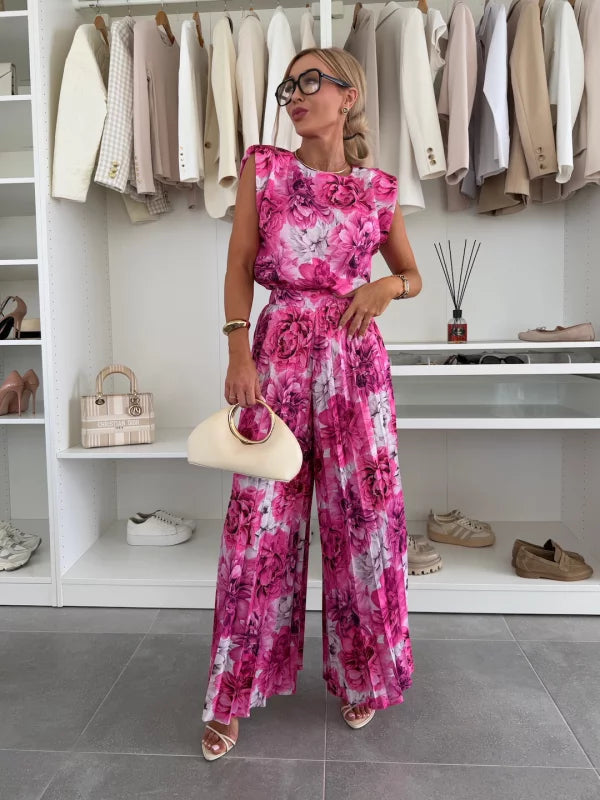 Ensemble Femme Daisy Chic Amawinc Avec Pantalon Plissé Et Haut Confort Pour Jour Et Occasions