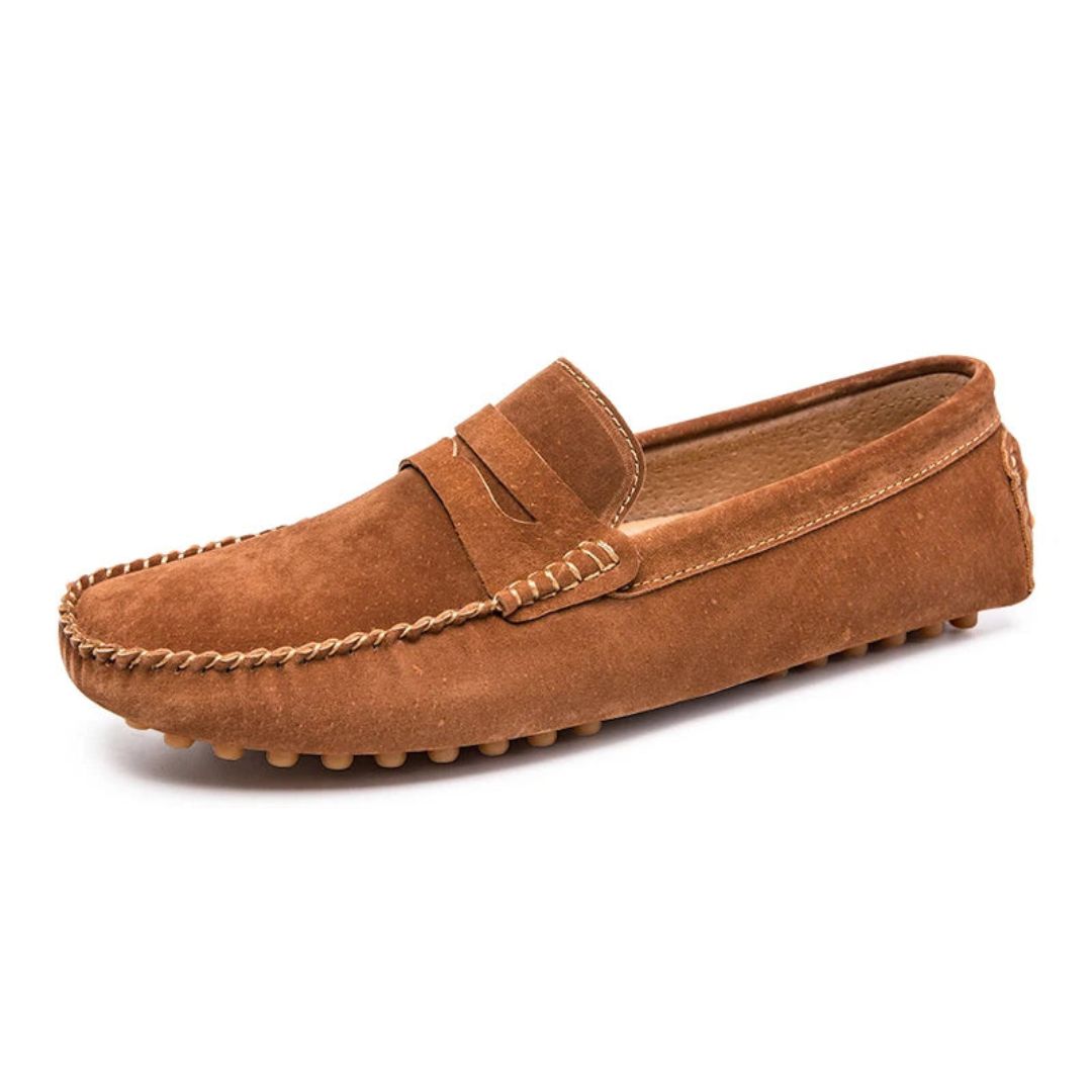 Mocassins Mateo Luxe En Daim Premium Finition Doublure Respirante Enfilage Sans Effort Silhouette Épurée