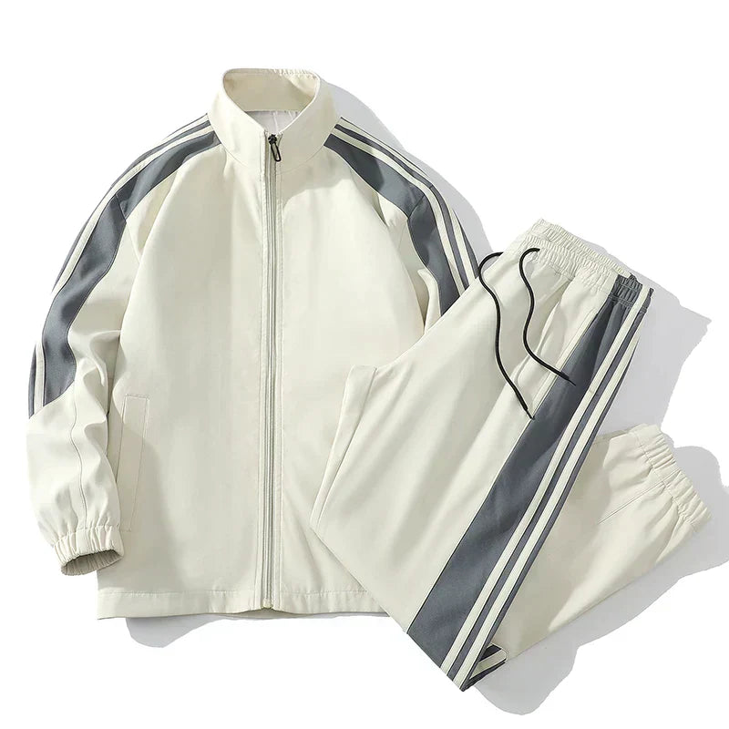 Ensemble Jogging Homme Avec Veste Zippée Deux Pièces Pour Entraînement Et Loisirs