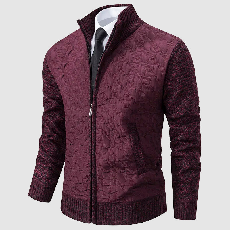 Veste Matelassée En Maille Pour Homme Amawinc Col Montant Fermeture Éclair Devant Pour Temps Frais