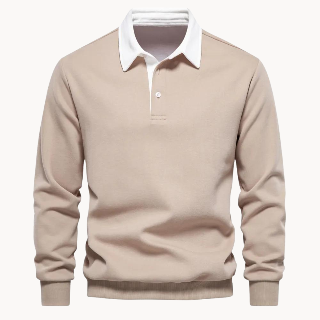 Pull En Maille DHiver Style Polo Pour Homme Avec Col Classique Manche Longue Confort Quotidien Amawinc Julian