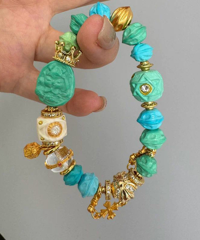Bracelet à breloques sirène en alliage arc-en-ciel moderne - Amawinc