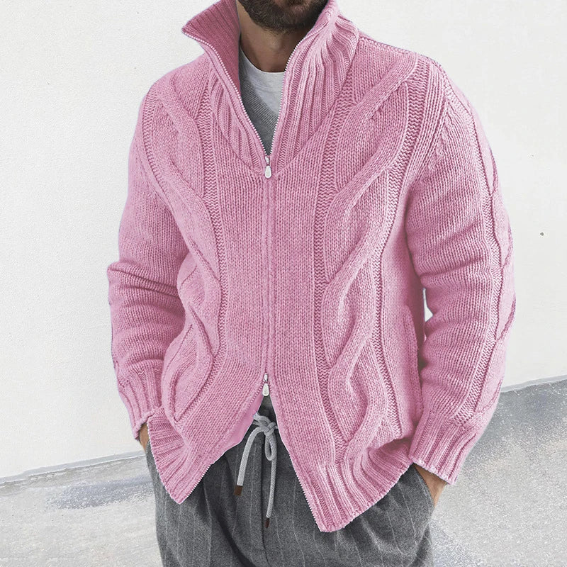 Zwei-Wege-Reißverschluss Strickjacke