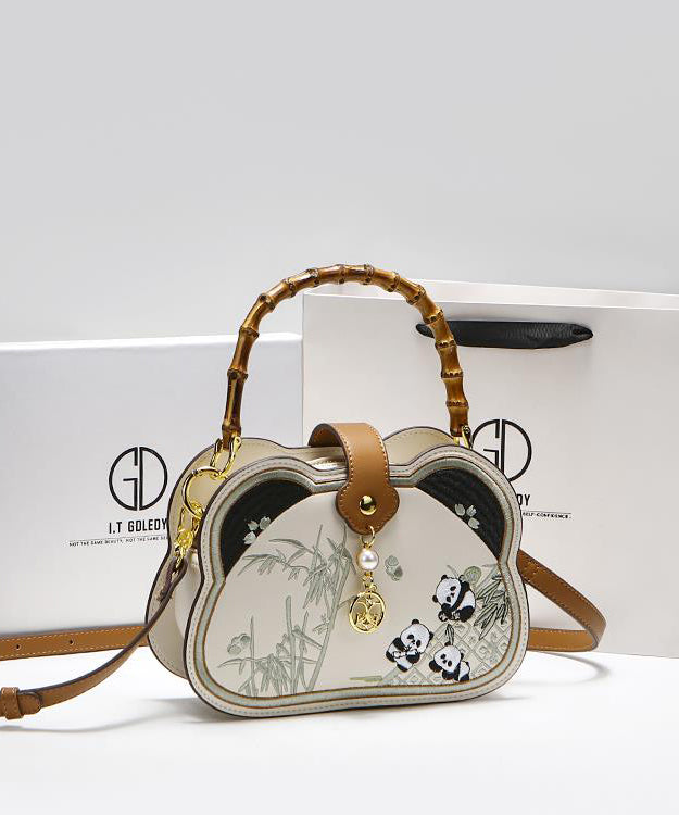 Nouveau sac à bandoulière panda brodé de style chinois avec nœud en bambou - Amawinc