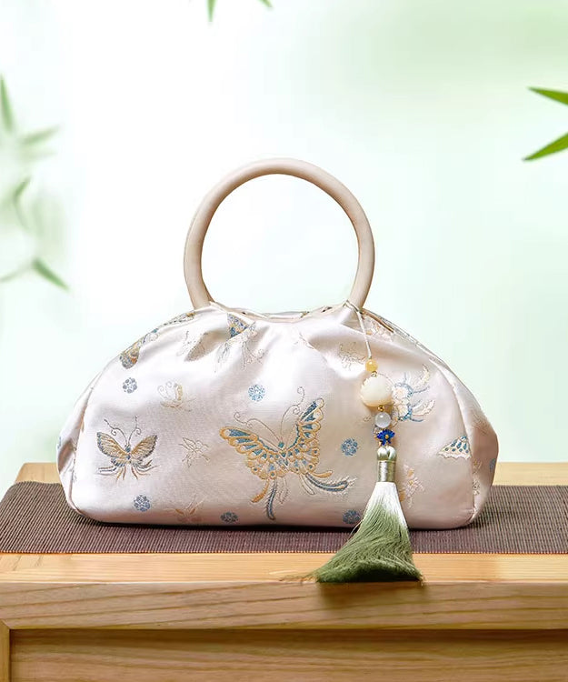 Nouveau sac fourre-tout polyvalent en jacquard à pompons rétro - Amawinc