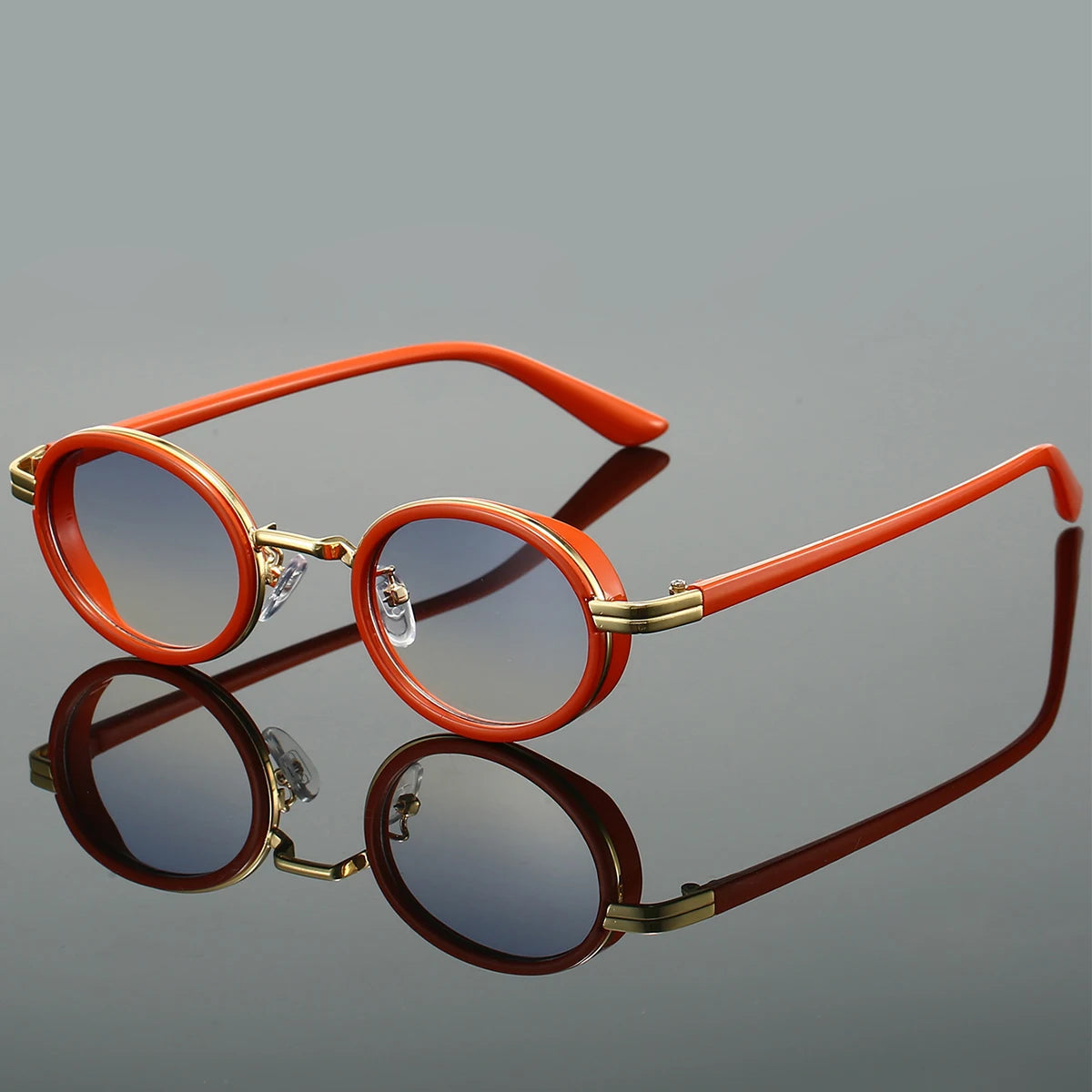Lunettes de Soleil Loop Eclipse Noires Monture Métal Minimaliste Lentilles UV Protégeant
