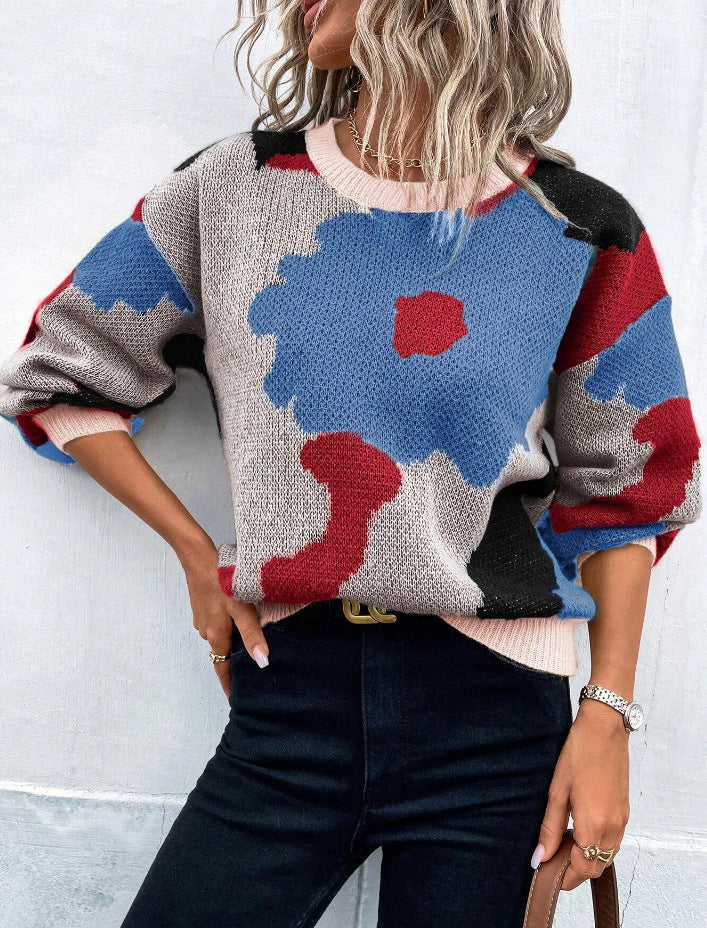 Sydney Pull Pour Femmes Imprimé Floral Vivant Confortable Et Chic Pour Toutes Saisons Moderne