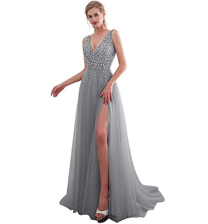 Edles, fließendes Abendkleid von Fudus
