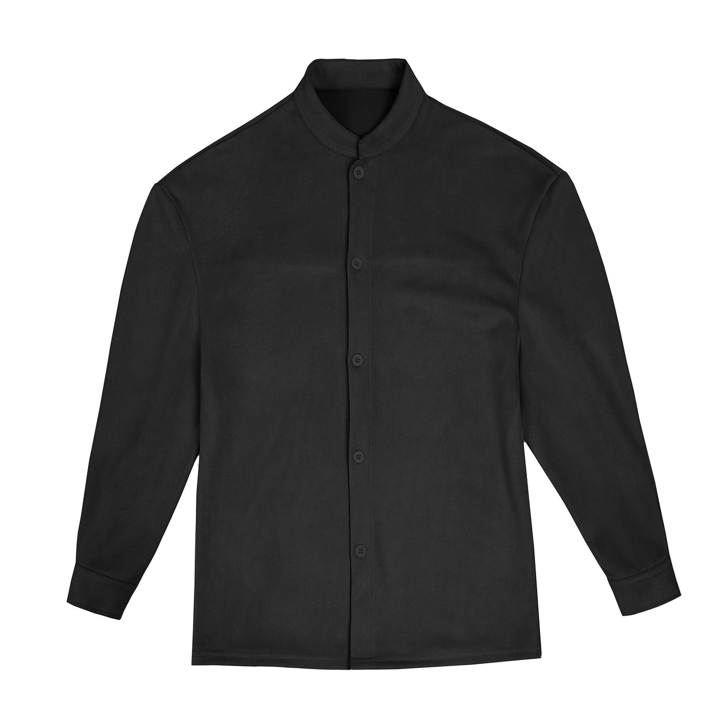 Damen Langarmbluse mit schimmerndem Stoff und modernem Stehkragen Amawinc