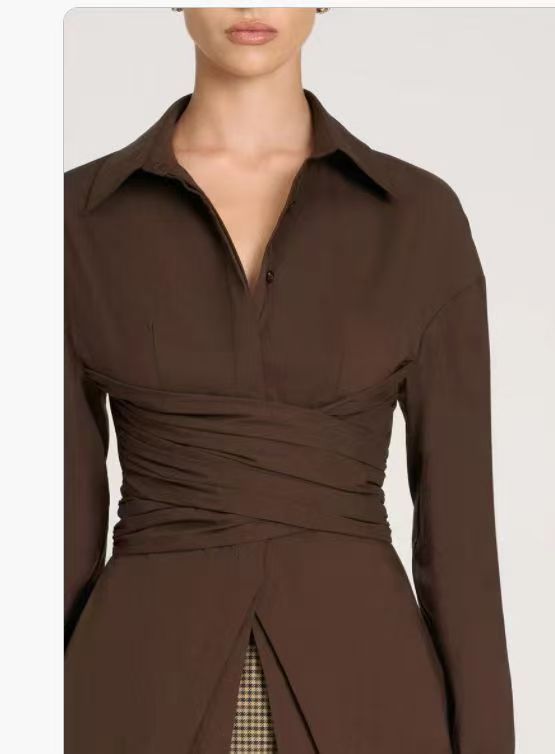 Damen Designer Hemdbluse Amawinc