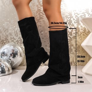 Damen Weiche Winterstiefel aus Veloursleder Amawinc