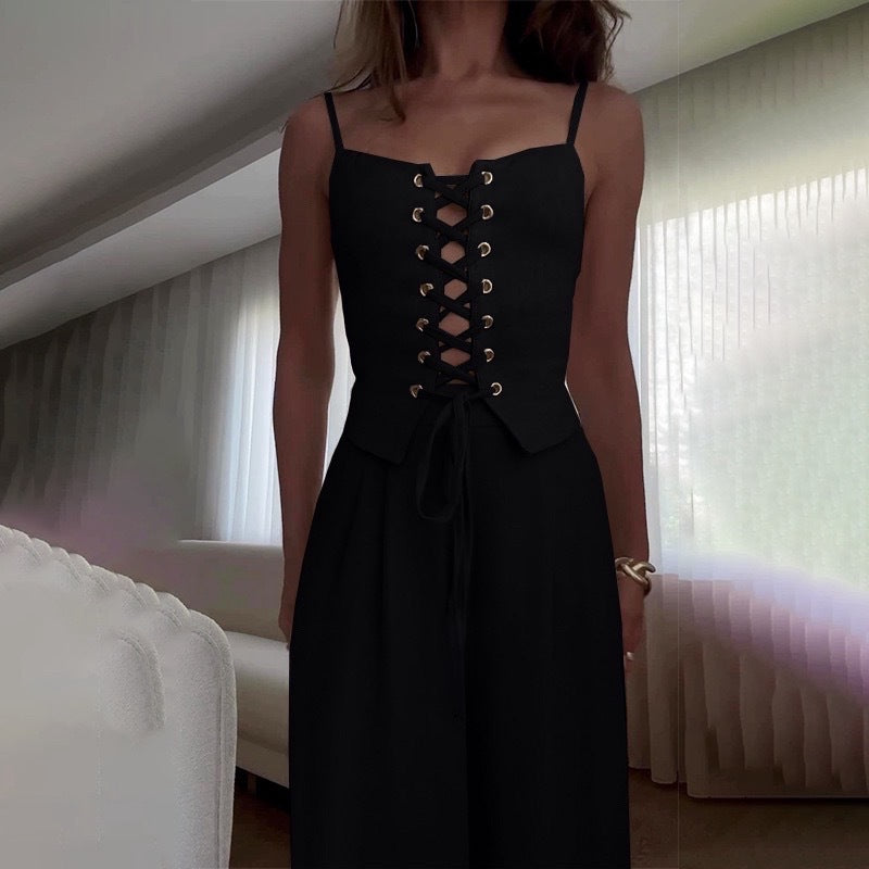 Damen Korsettbluse mit Schnüroptik Amawinc