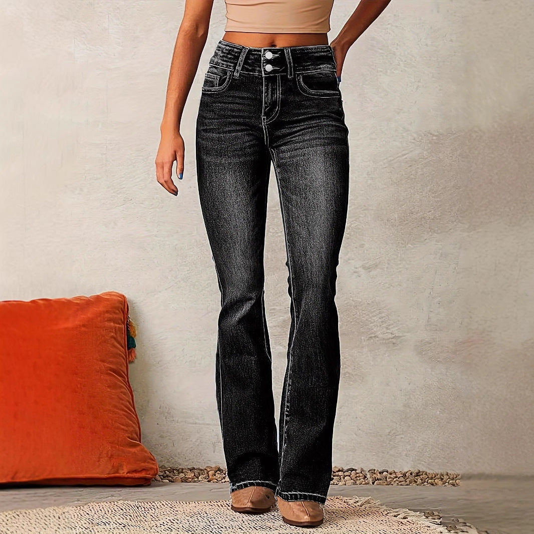 Damen Flared Jeans Amawinc