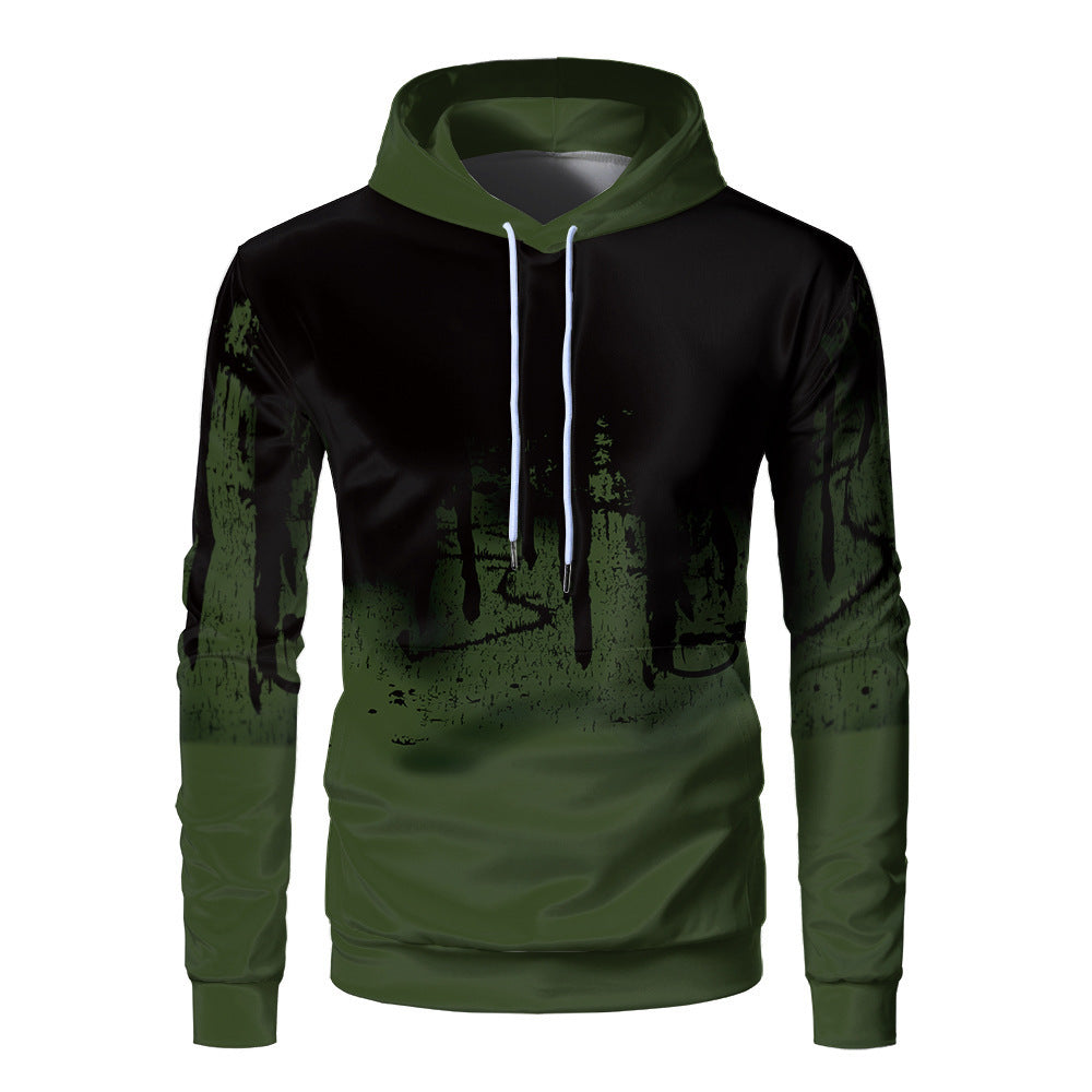 Sweat À Capuche Homme Coupe Ample Impression Numérique 3D Capuche À Cordon Ajustable Décontracté Automne