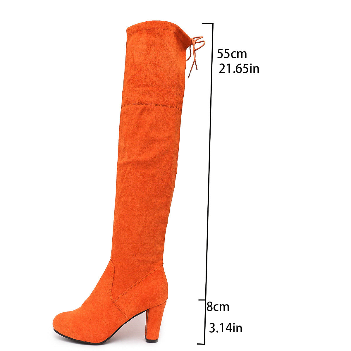 Damen Overknee-Stiefel mit modernem Design und elegantem Blockabsatz Amawinc