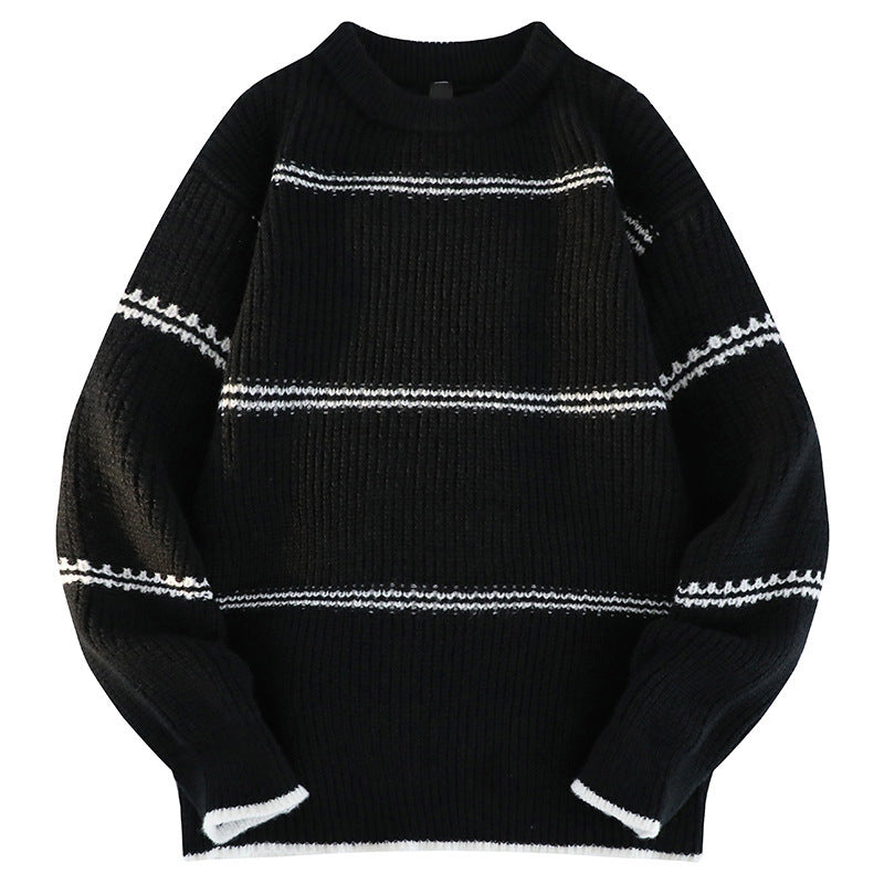 Damen Kuscheliger Strickpullover mit streifendem Design Amawinc