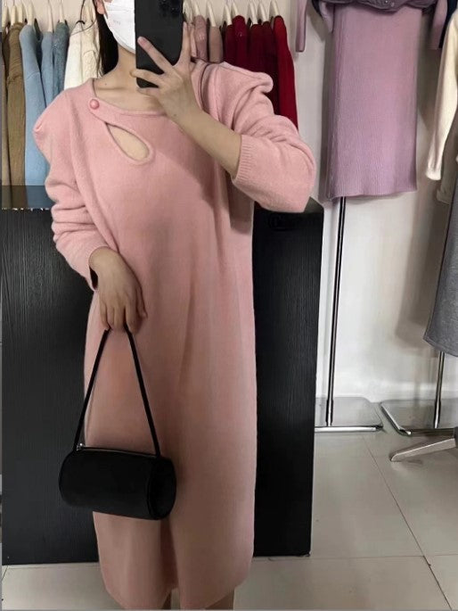 Damen Strickkleid mit modernem Design und eleganten Details Amawinc