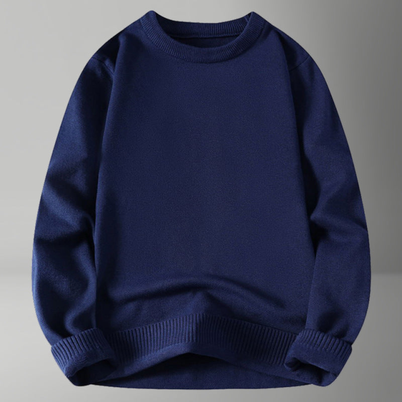 Damen bequemer und eleganter Rundhalsausschnitt Pullover Amawinc