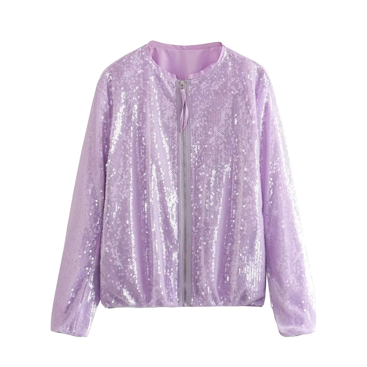 Avelena Pailletten Bomberjacke