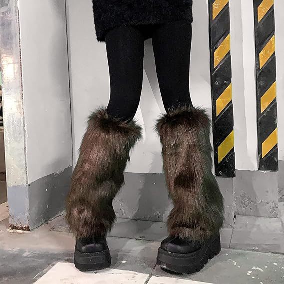 Damen Modische Fellstulpen Amawinc