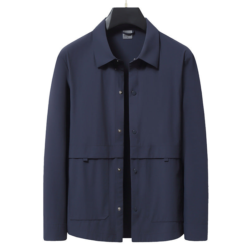Veste Coupe Vent En Nylon Ultralégère Avec Poches Utilitaires Et Col Classique Pour Voyage