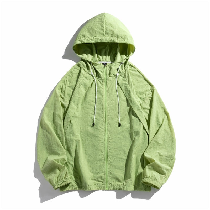 Damen leichte Windjacke mit verstellbarem Kapuzensystem Amawinc