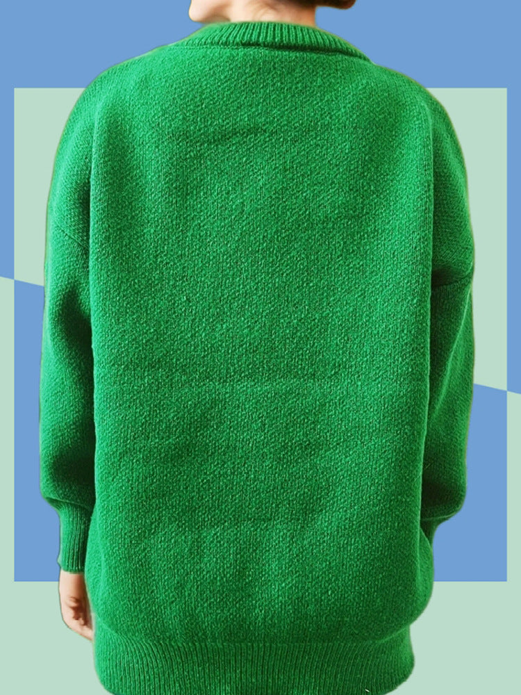 Damen Weihnachts-Pullover mit 3D-Elementen und festlichen Applikationen Amawinc