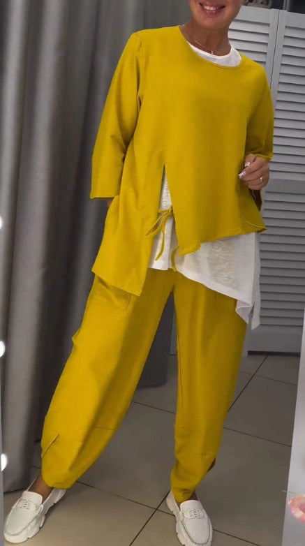 Damen Lässiges Lounge-Set mit modischen Akzenten Amawinc