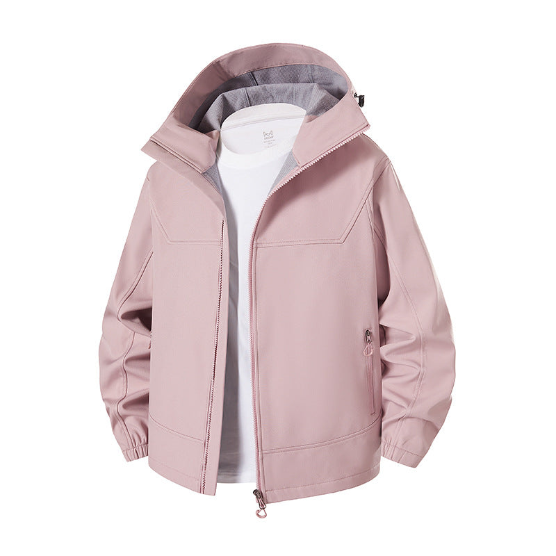 Damen Modische Übergangsjacke mit hohem Kragen und funktionalen Reißverschlusstaschen Amawinc