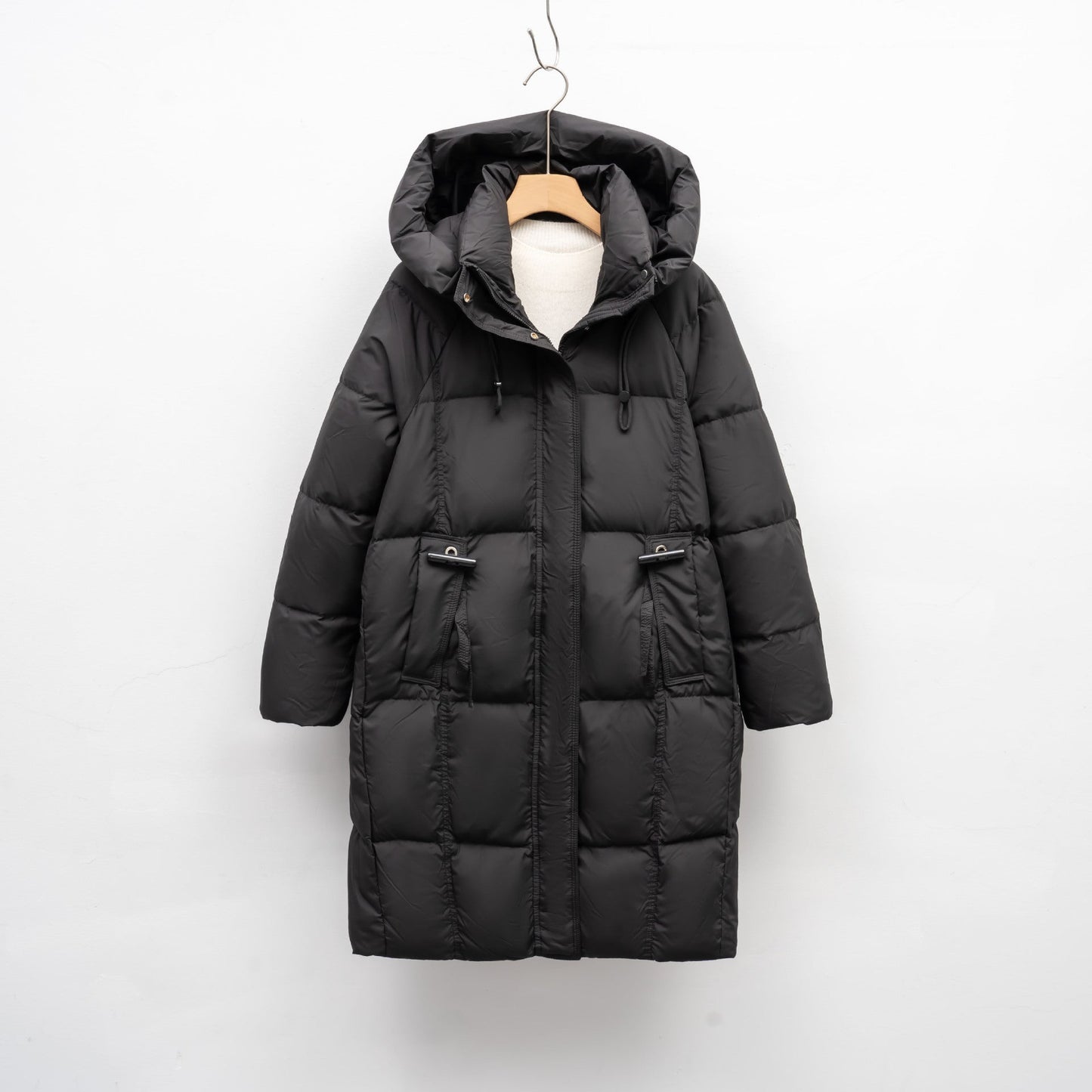 Damen isolierte Winterjacke mit großem Kapuzenkragen und funktionalen Taschen Amawinc
