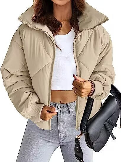 Damen Wärmeisolierte Steppjacke mit hohem Kragen und elastischen Bündchen Amawinc