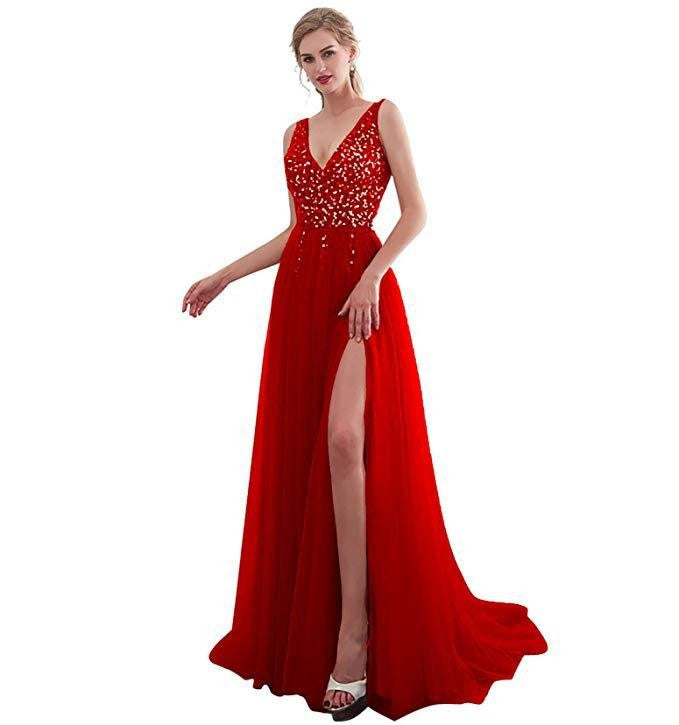Edles, fließendes Abendkleid von Fudus