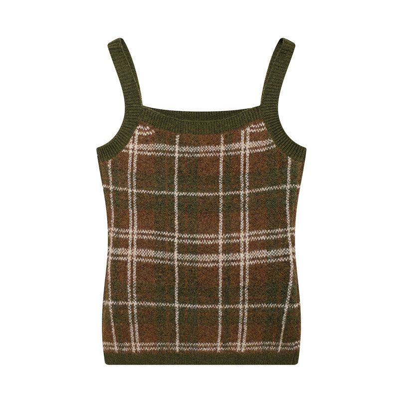 Damen Fließende Karojacke mit elegantem Stehkragen Amawinc