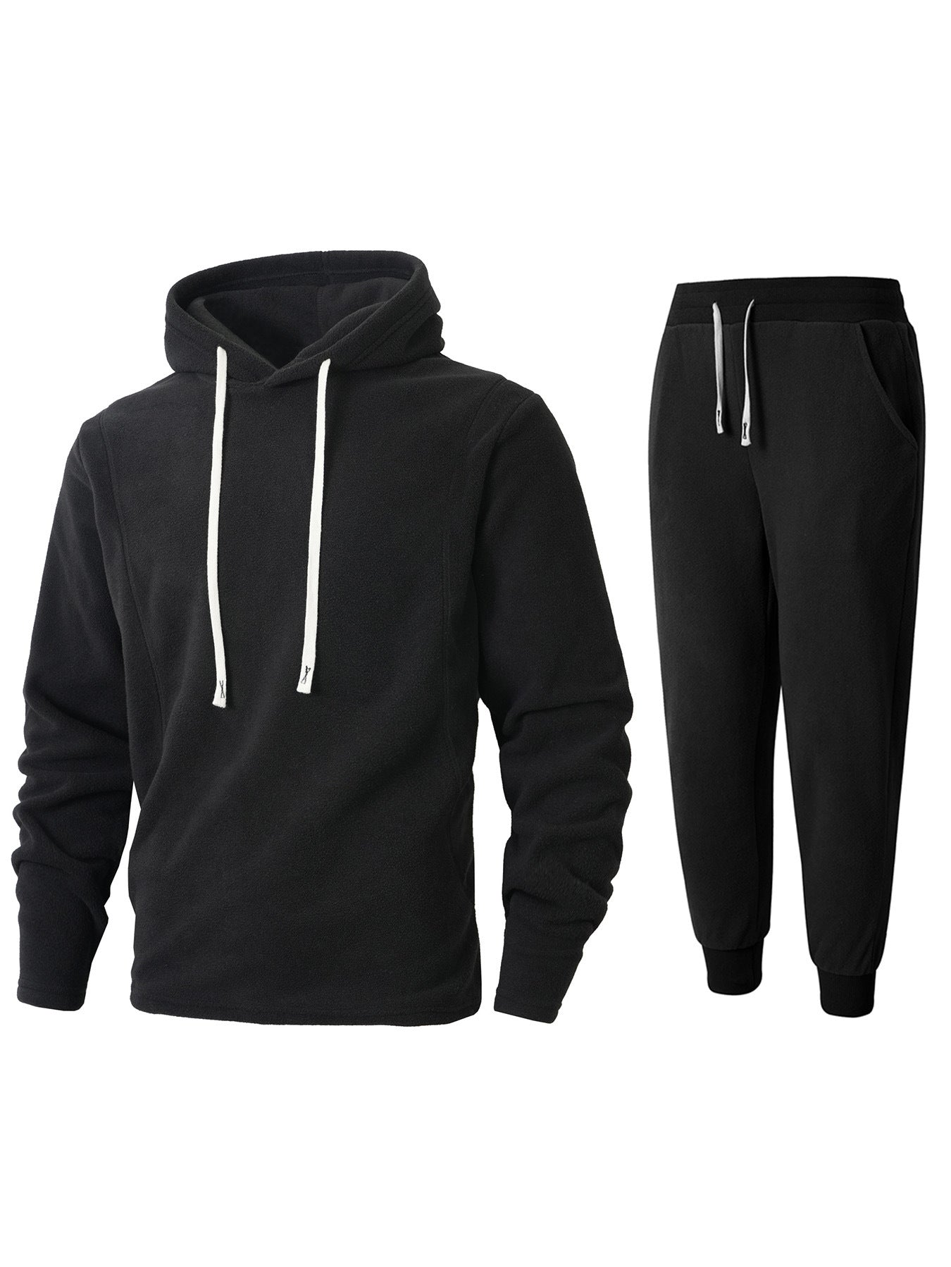 Damen Kuscheliger Fleece-Hoodie und Jogginghose Set Amawinc