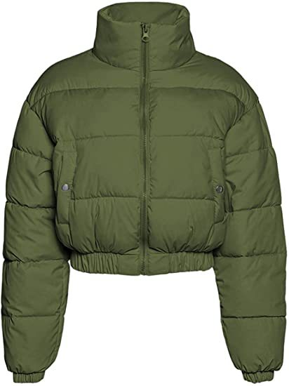 Damen Steppjacke mit hohem Kragen und kürzerem Schnitt Amawinc