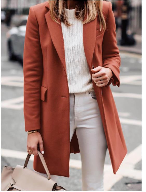 Damen eleganter taillierter Übergangsblazer Amawinc