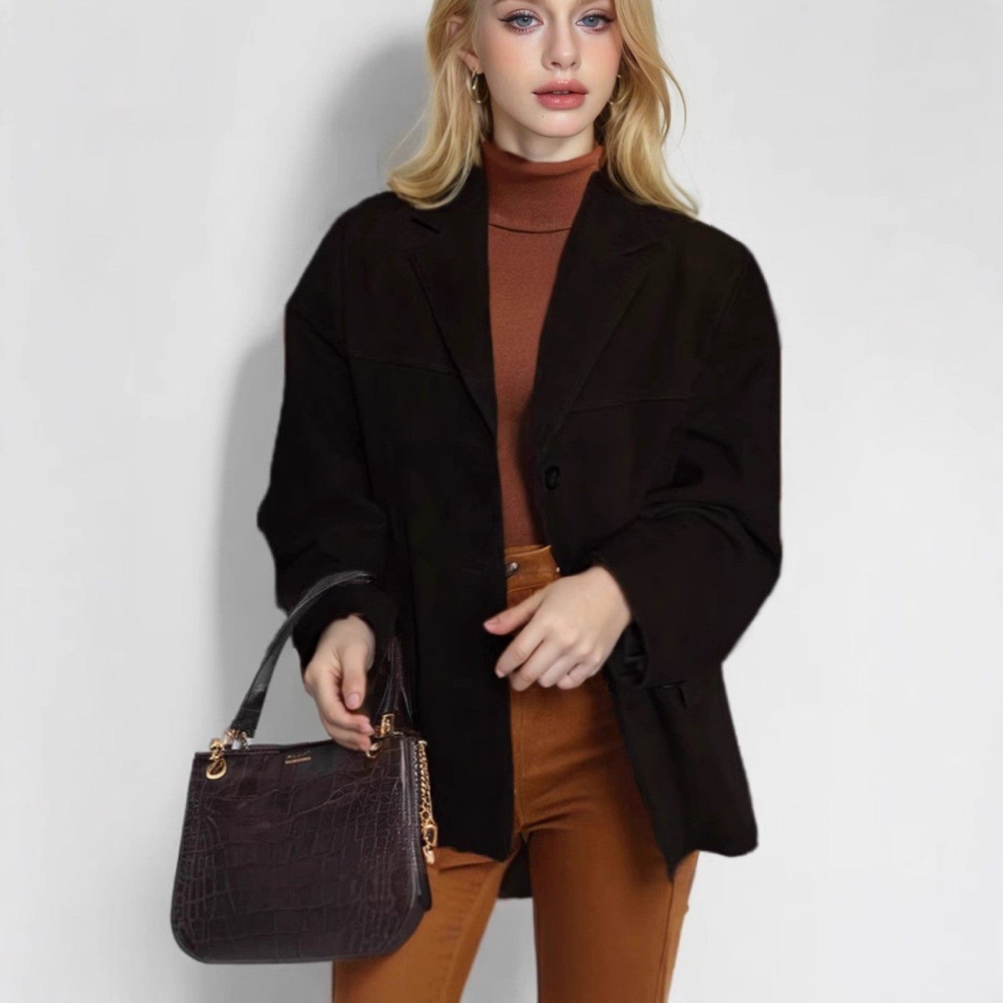 Damen modischer Oversized Blazer Amawinc