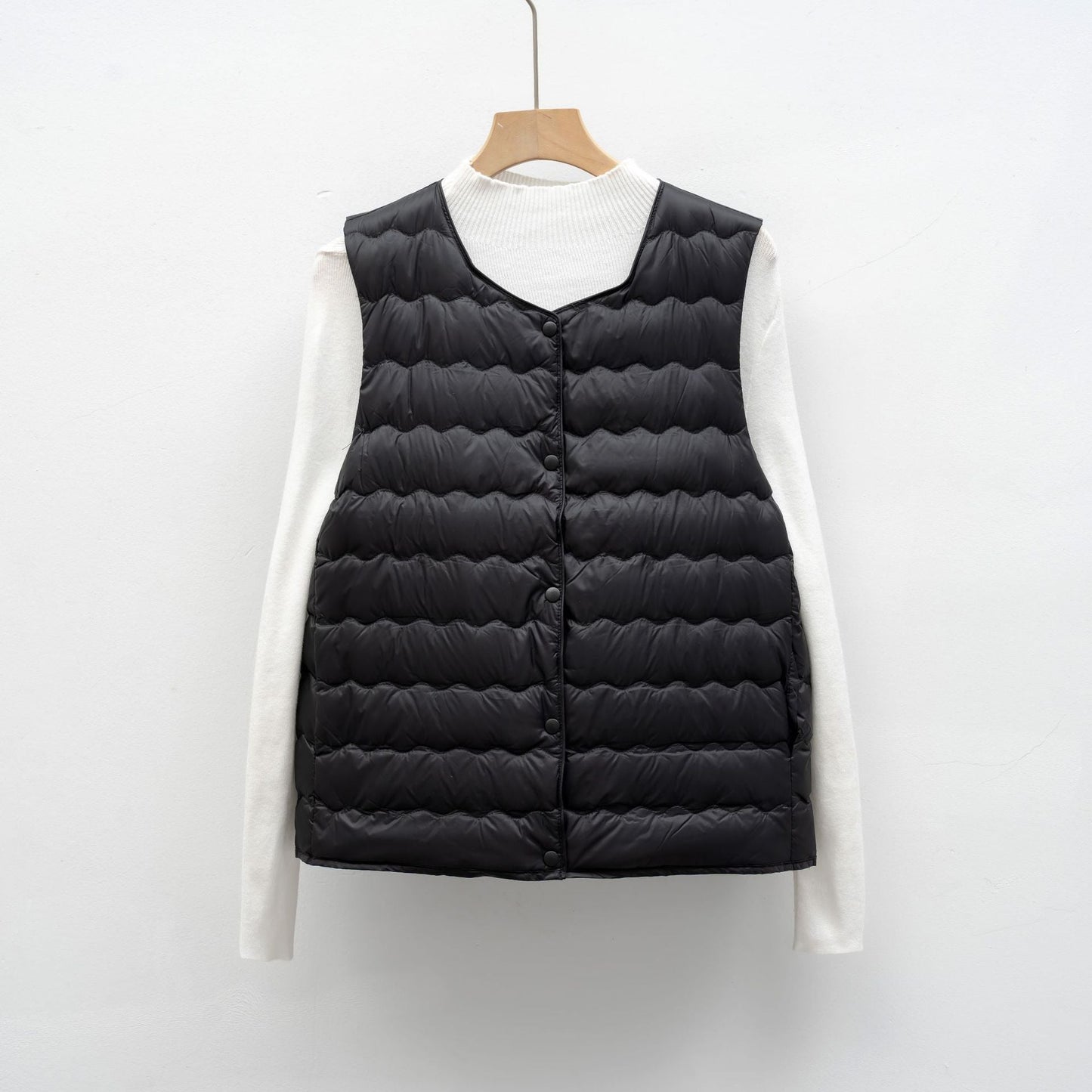 Damen leichte gestepptes Weste mit elastischen Einsätzen Amawinc