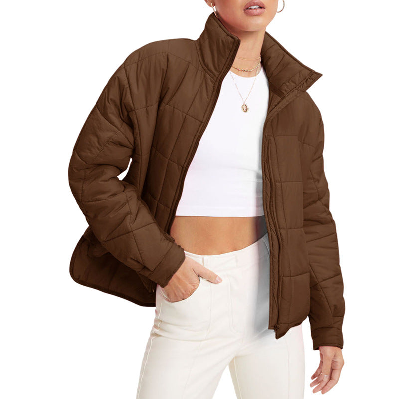 Damen wärmeisolierte Steppjacke mit hohem Kragen Amawinc
