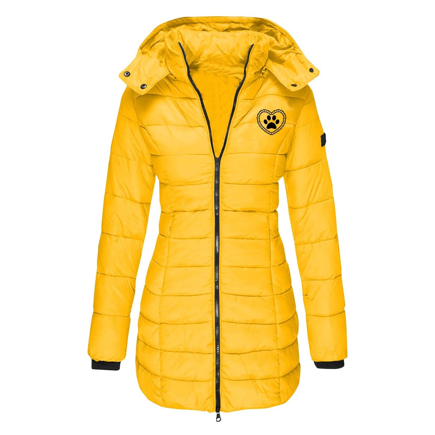 Damen gefütterte Übergangsjacke mit abnehmbarer Kapuze Amawinc